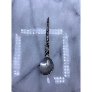 Vintage Boma Canada Totem Pole Souvenir Spoon Silver Pewter Indigenous Artisan
